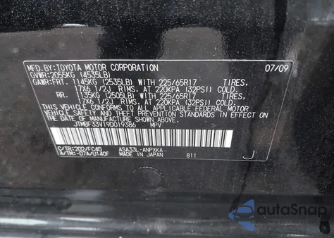 2009 Toyota Rav4 from USA, damaged, VIN JTMBF33V19D019386